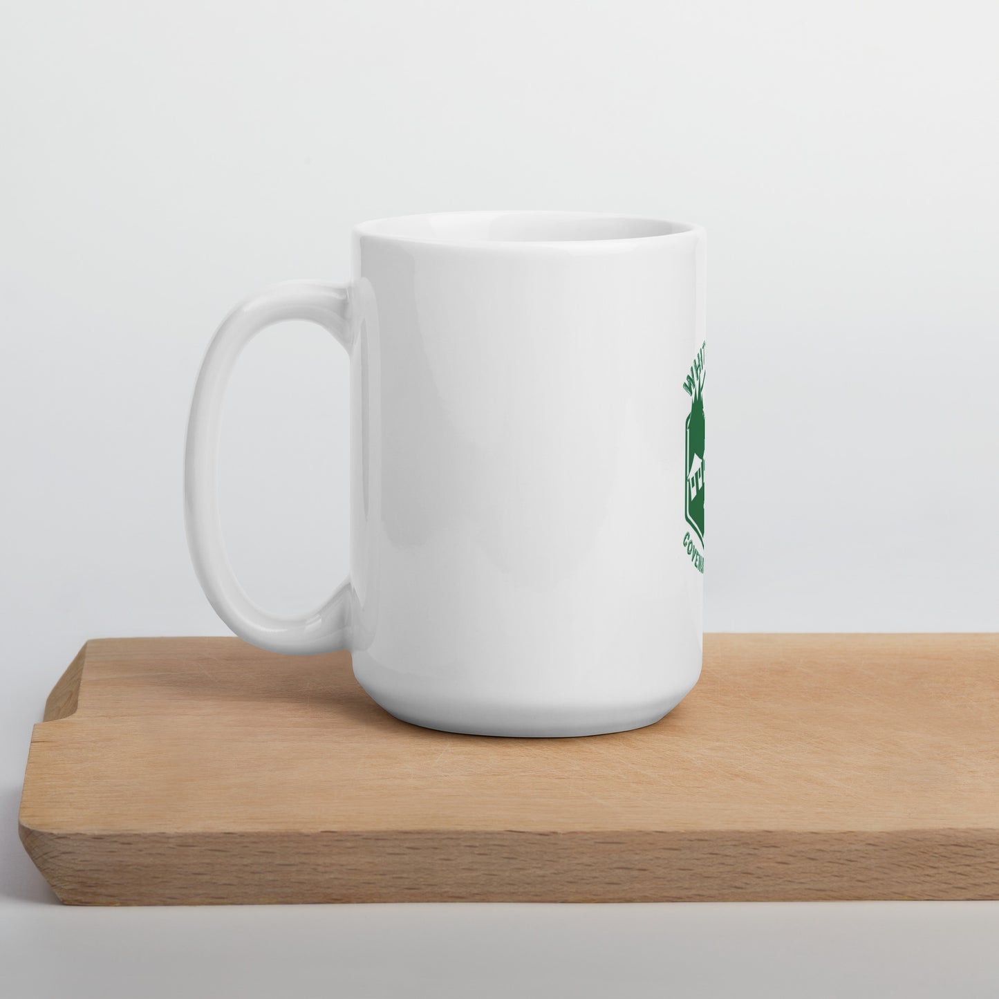 White glossy mug